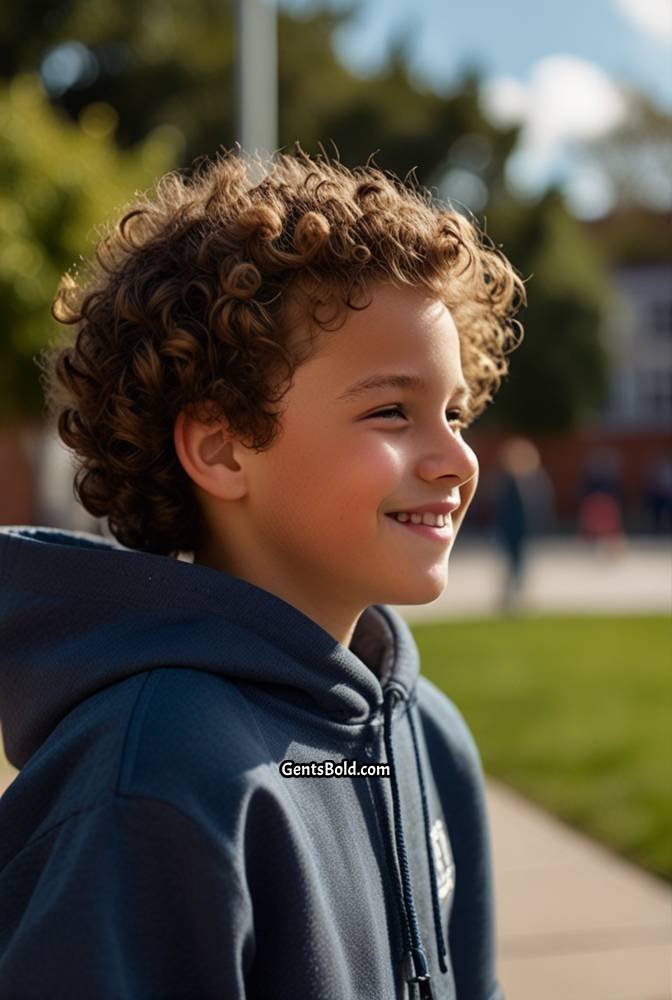 5. Curly Top with Low Fade