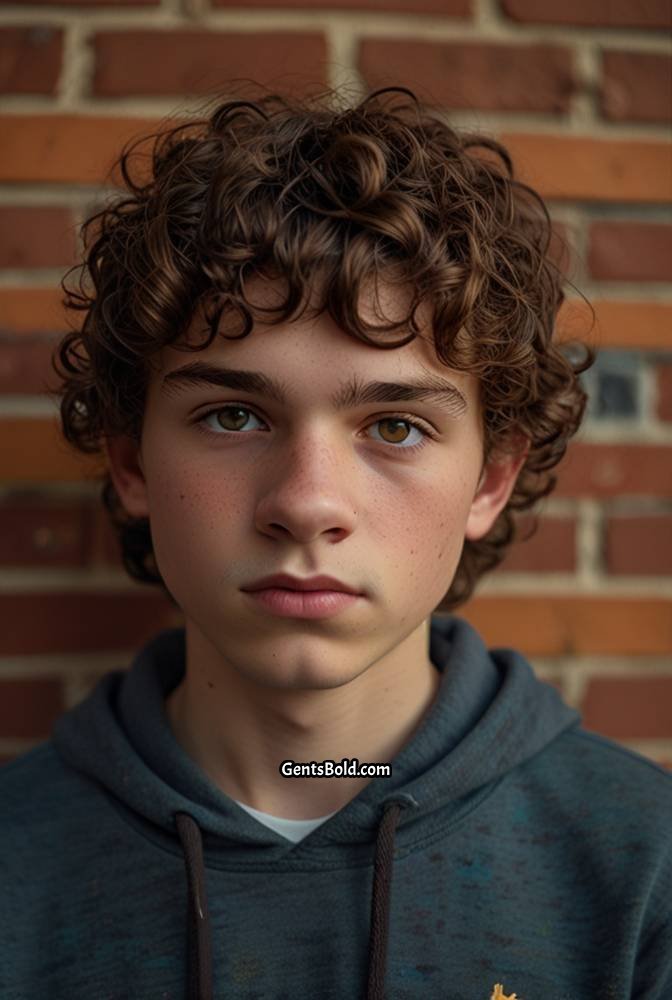 7. Curly Fringe with Tapered Edges