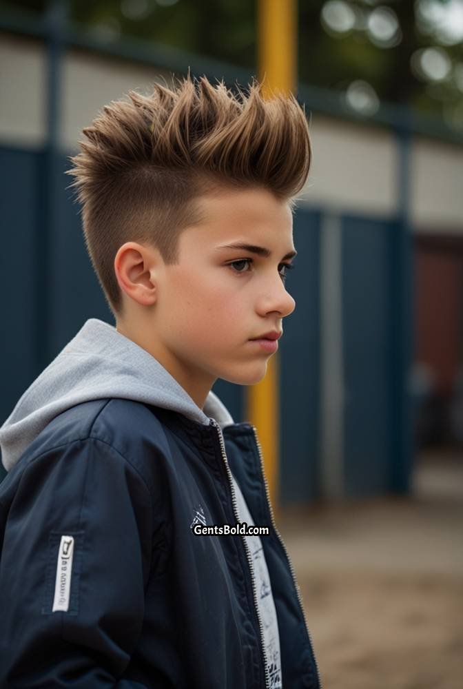 8. Faux Hawk with Skin Fade