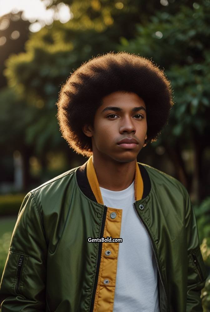8. Tapered Afro with Sharp Lineup