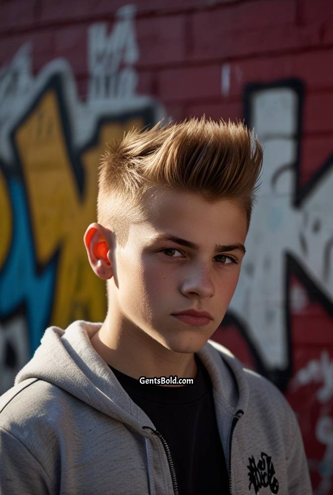 9. Faux Hawk Fade